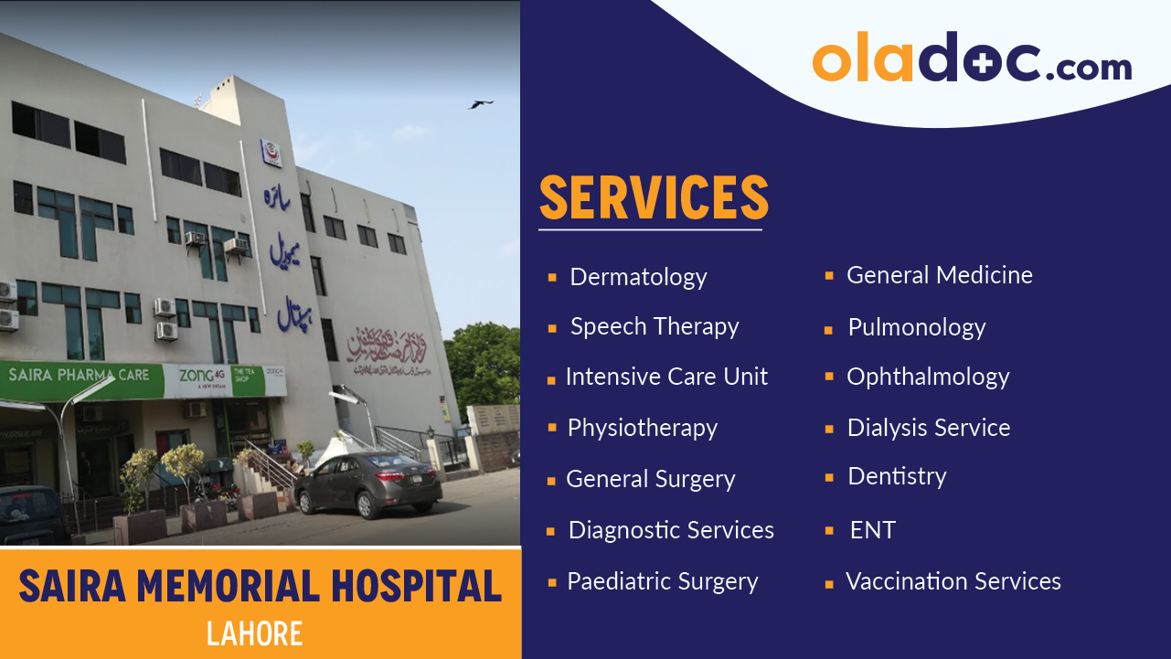 Services Offered by Saira Memorial Hospital Lahore